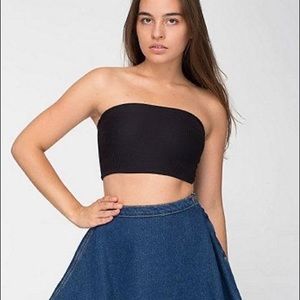 American Apparel Ribbed Bandeau Crop